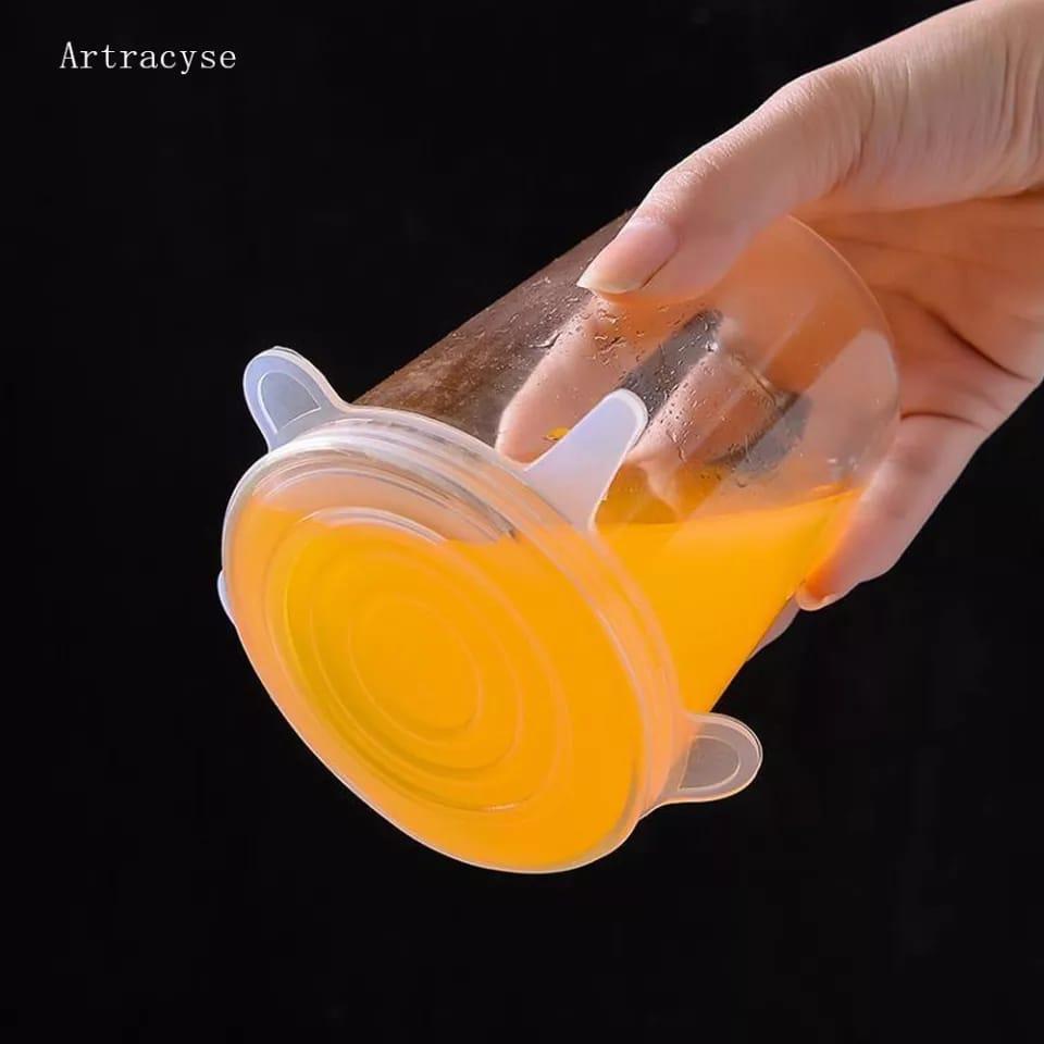 6-Pieces Transparent Food Insulation Sealing Covers