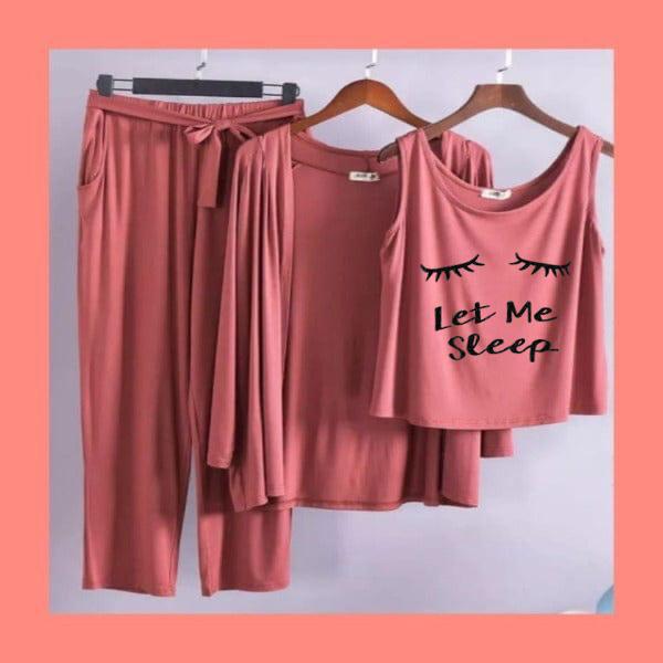 3-Piece Night Suit Printed