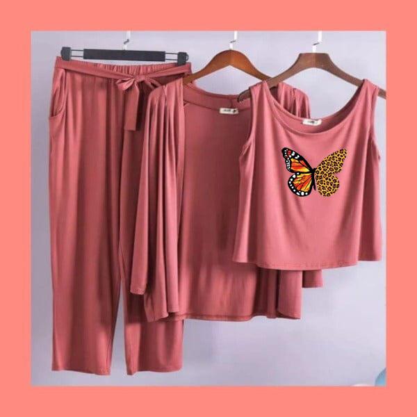 3-Piece Night Suit Printed