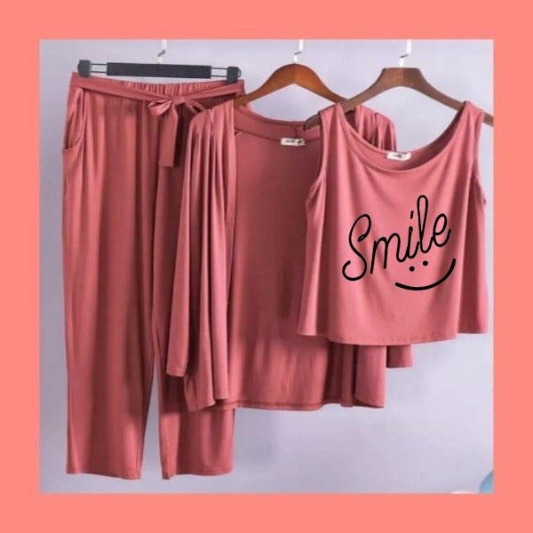 3-Piece Night Suit Printed