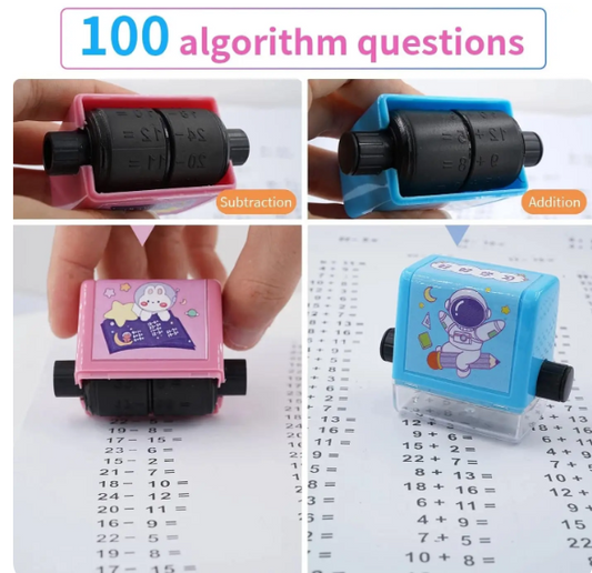 Math Rolling Stamp For Addition & Subtraction