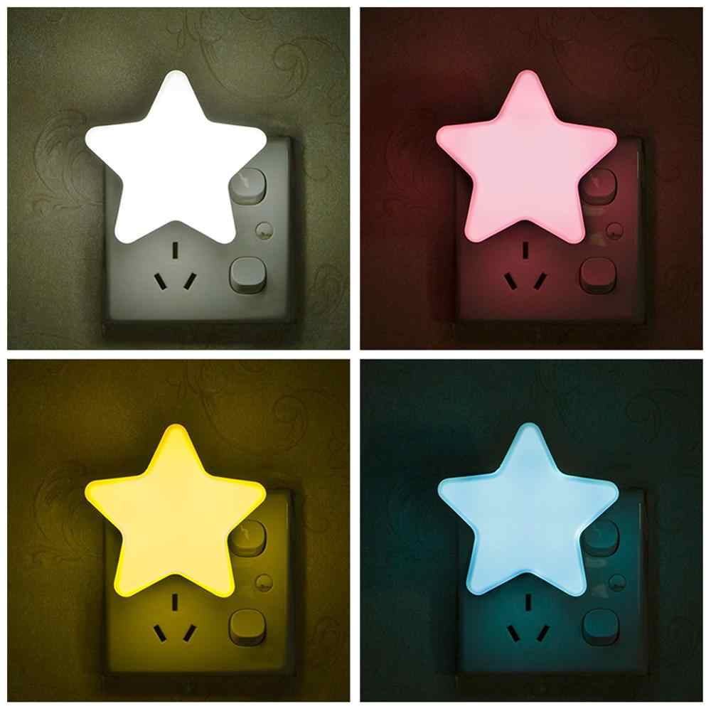 LED Night Light, 1 Pack Light Sensor Control Mini Stars Night Light Baby Sleeping Light for Baby Bedroom Bedside Lamp