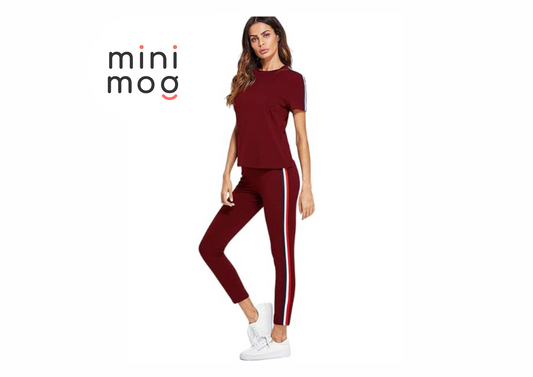 Side strip summer Tracksuit for women