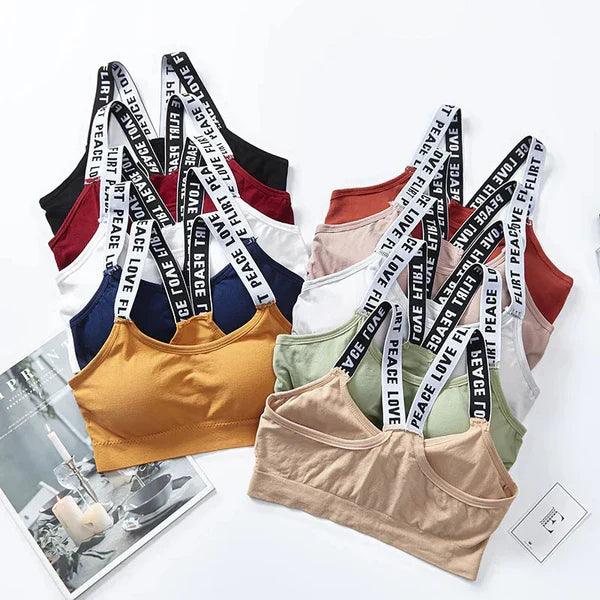 Gym Fitness Bra For Women Yoga Pad Sportswear Vest Tank Tops Push Up Sports Bras
