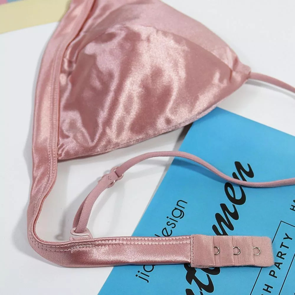 Women Seamless Bras Deep V Push Up Polyester Bralette Breathable Tube Top