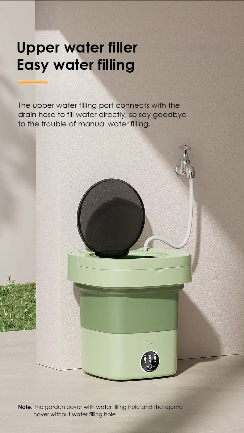 Portable Foldable Washing Machine With Dryer Bucket