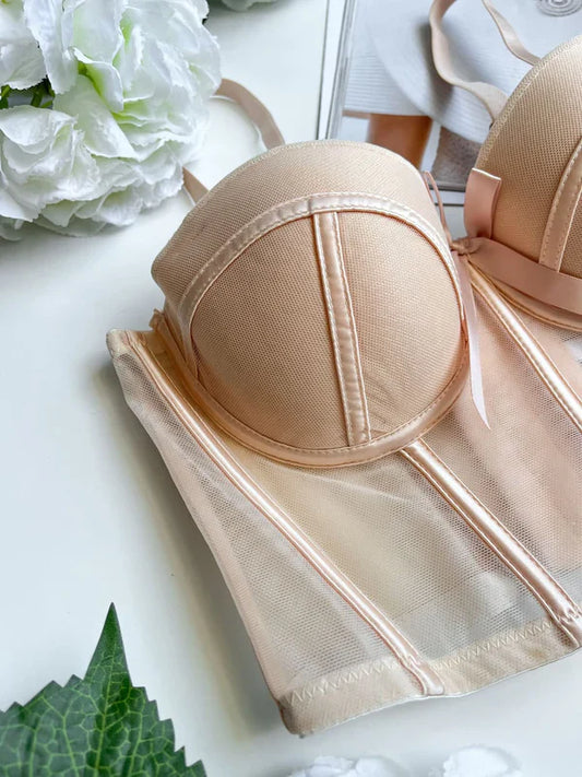 Women’s Soft Steel Ring Fishbone Bra - Adjustable Side Collection Bra for Bust Shaping