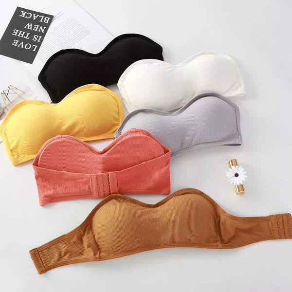 Strapless Cotton Bra - Anti-Slip Sexy Bust-Wrapped Bottoming Bra