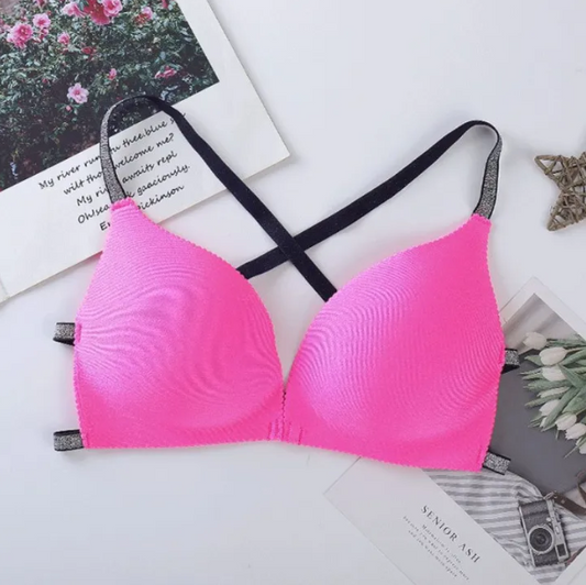 Shockproof Push-Up Sport Bra – Seamless Beauty & Support