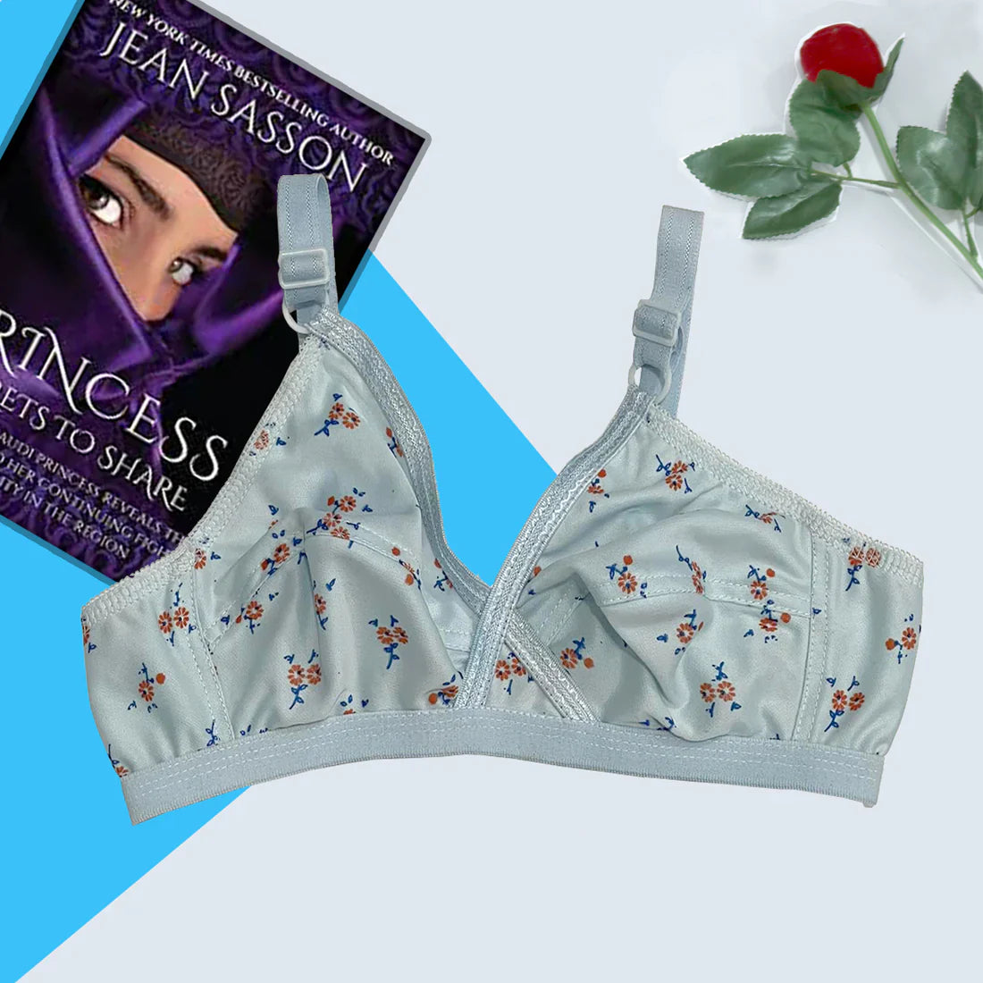 Soft Cotton Hosiery Fabric Imported Style Printed Bra – Stylish Comfort