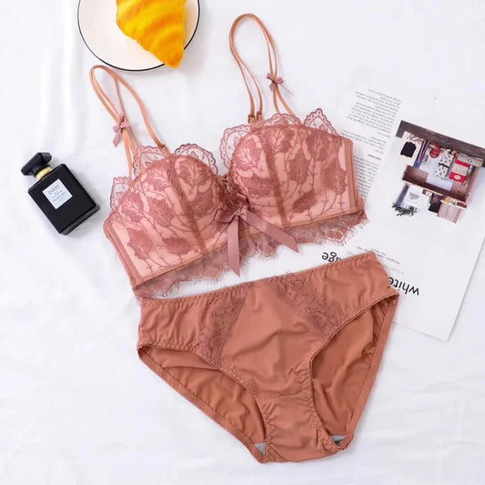 Soft Push-Up Embroidered Bridal Bra & Panty Set