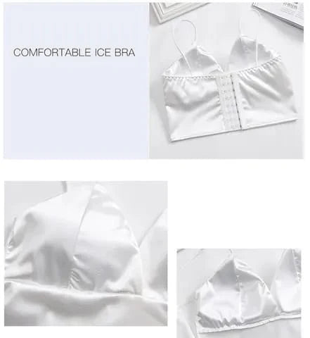 Satin Tube Crop Bra - Seamless Camisole for Summer Fashion & Comfort