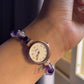 Crystal Beads Bracelet Watch With Box