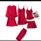 Bridal Night Suit 5-Pieces Night Wear