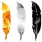 DIY Feather Plume 3D Mirror Wall Sticker for Living Room