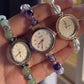 Crystal Beads Bracelet Watch With Box