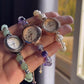 Crystal Beads Bracelet Watch With Box