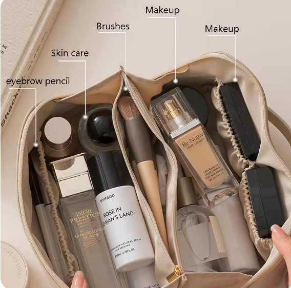 Cosmetic Leather Makeup Bag