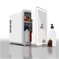Skincare Fridge With Dimmable LED Mirror, 4L Makeup Mini Fridge for Bedroom, Cosmetics, SkinCare, Cooler & Warmer, Portable Small Refrigerator for Car, Office and Food- Pink