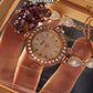 Festive Bracelet Watch With Box