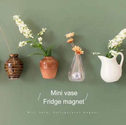 Magnetic Mini Flower Vase Fridge ( Pack of 3 )