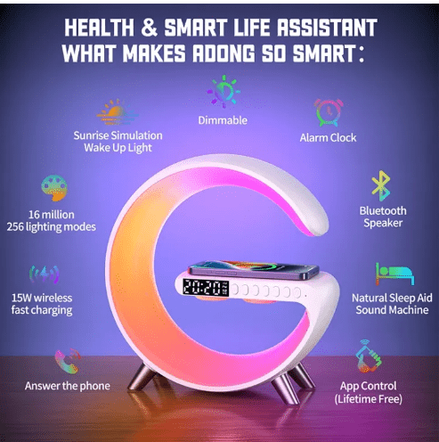 Smart Lamp, Wireless Charger &amp; Speaker