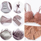 Lavender Gathered Lingerie Set - Stylish Bra and Panty with Beautiful Back