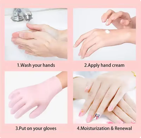 Silicone Moisturising Hand Gloves