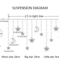 Big Moon Big Stars Curtain String Fairy Lights