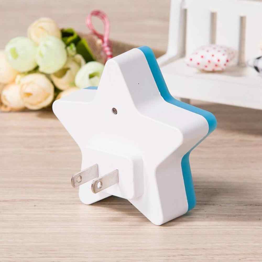 LED Night Light, 1 Pack Light Sensor Control Mini Stars Night Light Baby Sleeping Light for Baby Bedroom Bedside Lamp
