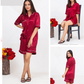 Pipin Silk Night Suit Shirt Short Set