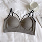 Women's Seamless Slim Camisole – Fixed 3D Cup Bra, Padded Wrapped Chest Short Straps Sports Bra Vest