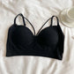 Women's Seamless Slim Camisole – Fixed 3D Cup Bra, Padded Wrapped Chest Short Straps Sports Bra Vest
