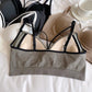 Women's Seamless Slim Camisole – Fixed 3D Cup Bra, Padded Wrapped Chest Short Straps Sports Bra Vest