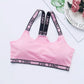 ComfortFit Soft Padded Letter Print Stretchable Sport Bra with Adjustable Straps