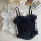 Lace Bralette Push-Up Lingerie - Seamless Strapless Underwire Top with Crushed Flower Detail
