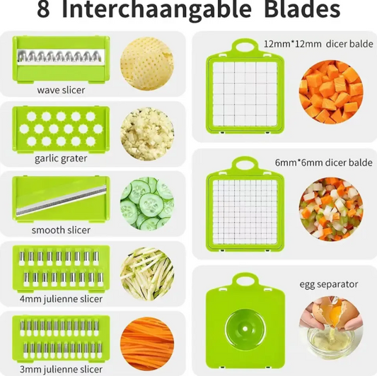 14-in-1 Multifunctional Kitchen Chopper & Slicer Set