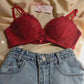 High-Quality Adjustable Straps Embroidered Padded Bridal Bra