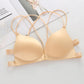 Women’s Seamless Push-Up Tube Bra with Front Wrap Design – Casual and Supportive Chest Bralette