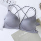 Women’s Seamless Push-Up Tube Bra with Front Wrap Design – Casual and Supportive Chest Bralette