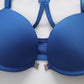 1 Set Lace Stitching Bra Front Buckle Panties Scalloped Trim Panties Lingerie Set for Women