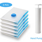 5 Pack Vacuum Storage Bags Travel Saving Package for Pillows Clothes Bedding Foldable Seal Compressed Closet Home Organizer